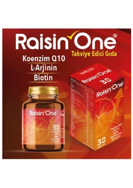 30 Tablet - Koenzim Q10, L-Arjinin, Biotin, Multivitamin ve Mineraller