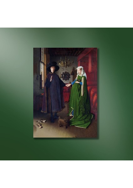 Tekli Dikey Kanvas Duvar Tablosu Arnolfininin Evlenmesi 1434 modelleri