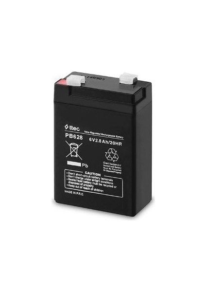 6 Volt 2.8 Amper Bakımsız Kuru Tip Akü - 6V 2.8Ah Akü Şarj Edilebilir Akü Batarya (Amper ve Voltajını Kontrol Ediniz Akünüzün?)