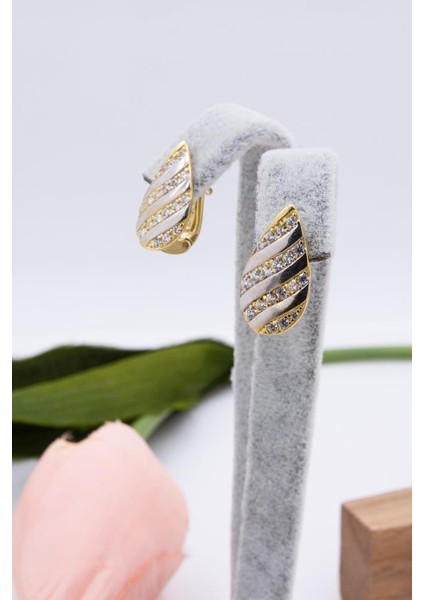 14 Ayar Altın Küpe J Klips Kadın Küpe LKKP1288