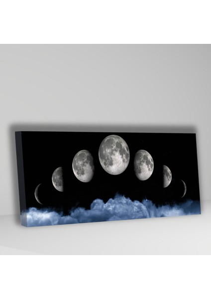 Panoramik Kanvas Duvar Tablosu Bulutlar ve Ay Döngüsü fiyatları