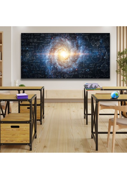 Panoramik Kanvas Duvar Tablosu Einstein Izafiyet Teorisi