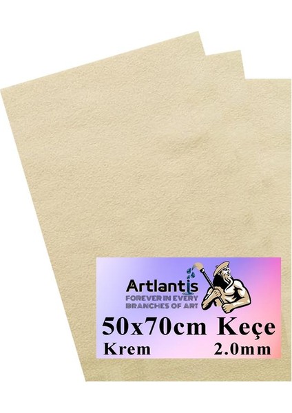 Krem Keçe 50 x 70 cm 2 0 mm 3 Adet Renkli Hobi Keçesi Elişi Keçesi