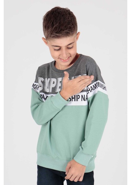 Erkek Çocuk Superior Baskılı Trend Sweatshirt AK15118 modelleri