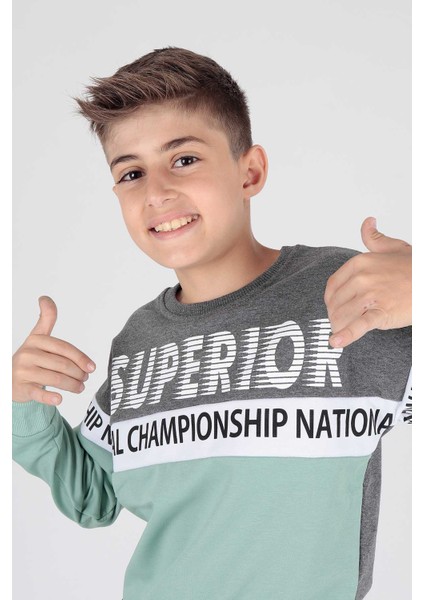 Erkek Çocuk Superior Baskılı Trend Sweatshirt AK15118 fırsatları