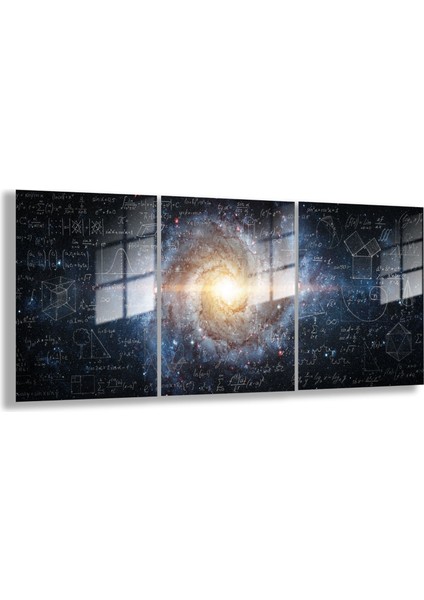 Temperli Gerçek Cam Tablo Seti Einstein Izafiyet Teorisi
