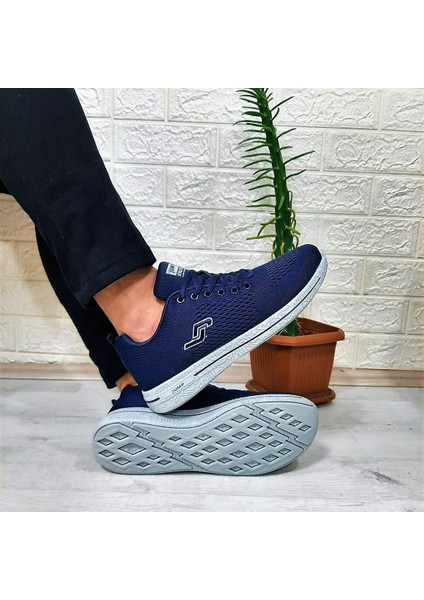 24937-24938 Lacivert Fuspetli Hafif Rahat Spor Ayakkabı