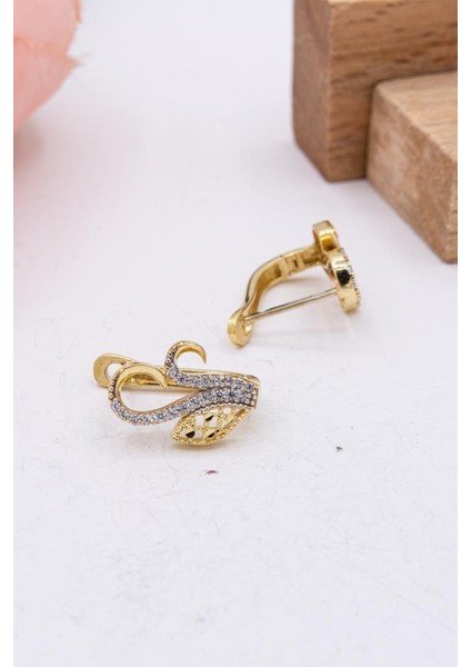 14 Ayar Altın Küpe J Klips Kadın Küpe QU70788 modelleri
