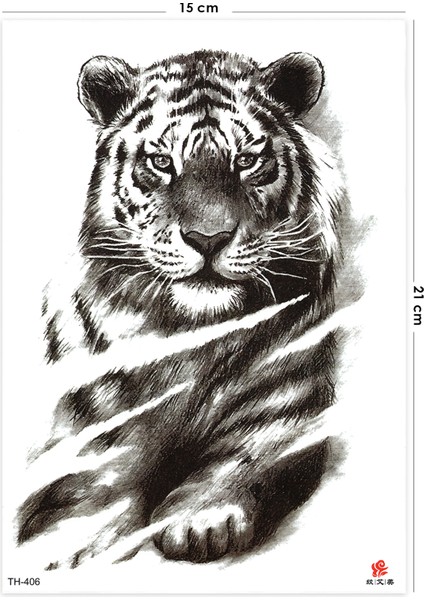 Gerçek Dövme Görünümlü Kaplan Dövmesi Tiger Tattoo