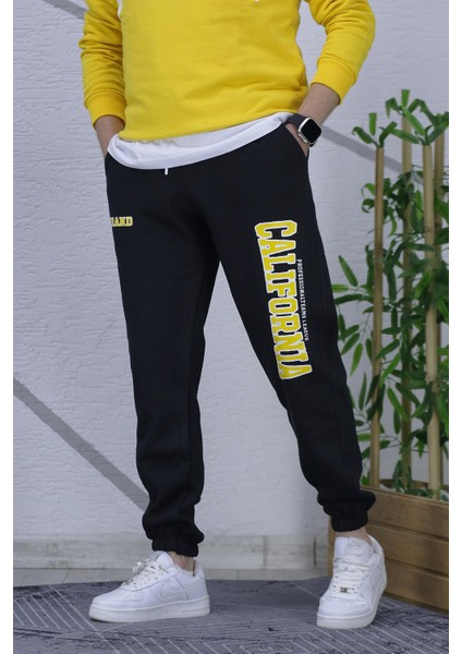 Erkek Şardonlu Üç Iplik Eşofman Altı California Yan Baskı fiyatları