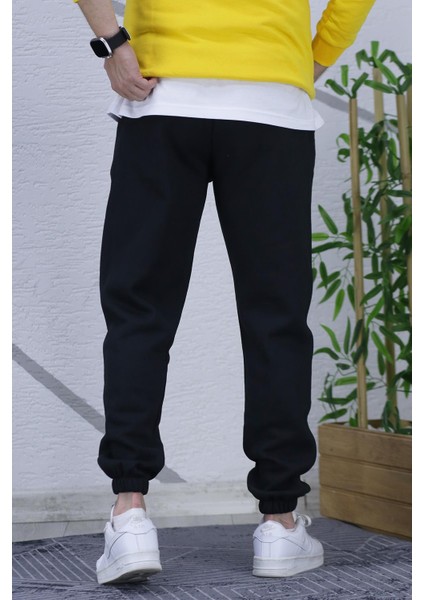 Erkek Şardonlu Üç Iplik Eşofman Altı California Yan Baskı indirimleri