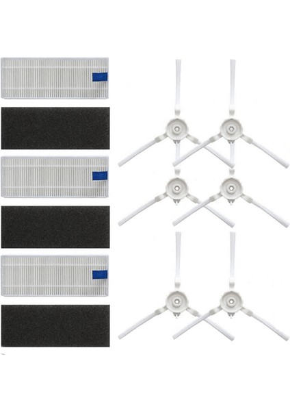 18X Tefal Rowenta Explorer/x-Plorer 20 40 50 75 Akıllı Kuvvet Isweep X3 Elektrikli Süpürge Hepa Filtre Yan Fırça Yedek (Yurt Dışından) fiyatları