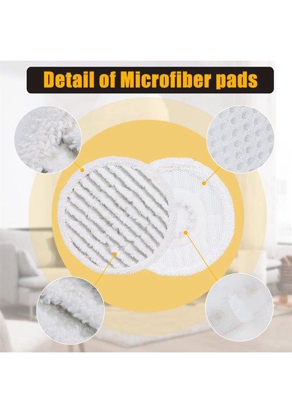 12 Adet Buharlı Paspas Köpekbalığı S7001 S7000AMZ Serisi Için Yedek Pedler, Paspas Kafası Yedek Buhar ve Kiremit Için Fırçalama Pedleri (Yurt Dışından)