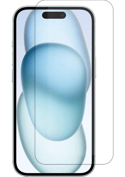 Apple iPhone 15 Kırılmaz Cam Şeffaf 0.3mm Kılıf Dostu Temperli Ekran Koruyucu