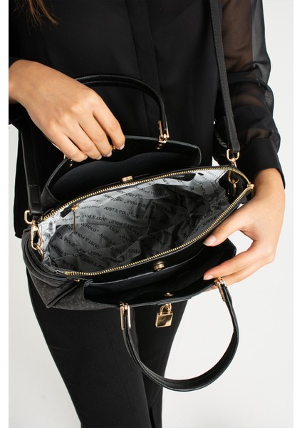 Siyah Orta Boy Günlük Kullanıma Uygun Kadın Omuz Çantası Shoulder Bag modelleri