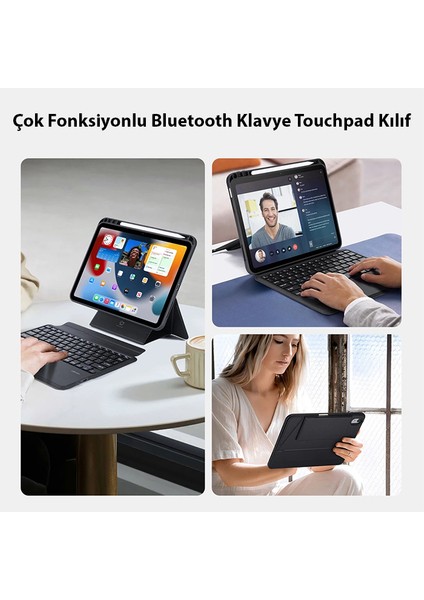 iPad 10(2022) Dk Series Kablosuz Bluetooth Klavye Touchpad Kılıf