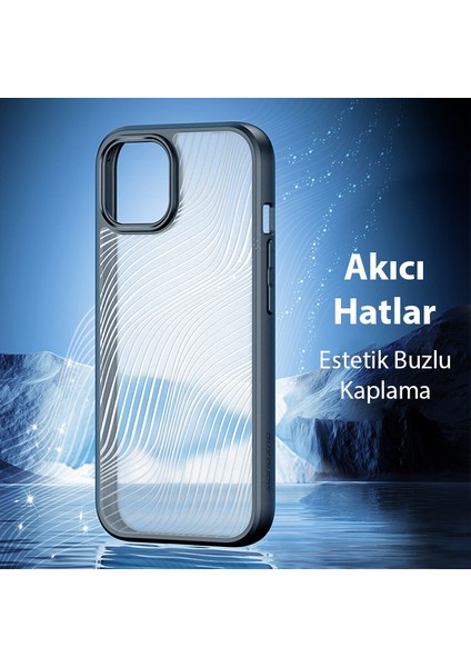 iPhone 15 Plus Aimo Series Premium Buzlu Sert Pc-Tpu Kılıf