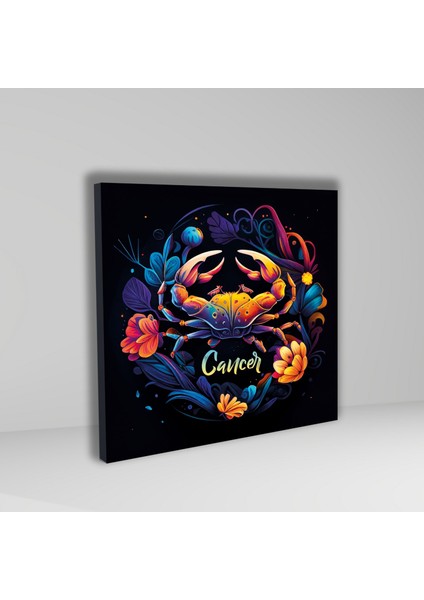 Tekli Kare Kanvas Astroloji ve Burç Tablosu Yengeç Burcu fiyatları