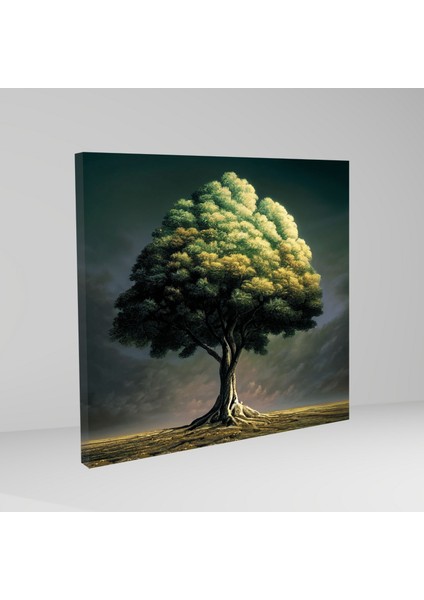 Tekli Kare Kanvas Tablo Yüksek Çınar Ağacı fiyatları
