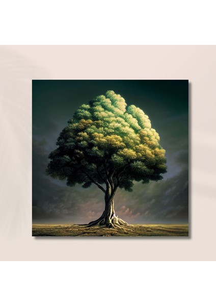 Tekli Kare Kanvas Tablo Yüksek Çınar Ağacı modelleri