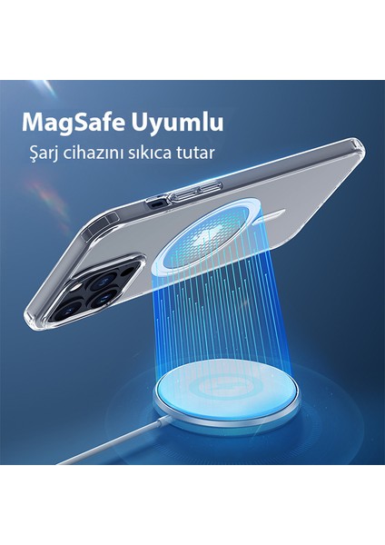 Clin Mag Series iPhone 15 Pro Magsafe Uyumlu Manyetik Silikon Kılıf