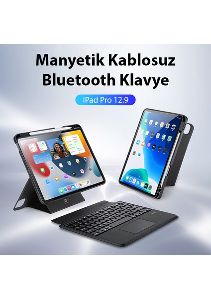 iPad Pro 12.9 Dk Series Kablosuz Bluetooth Klavye Touchpad Kılıf fiyatları
