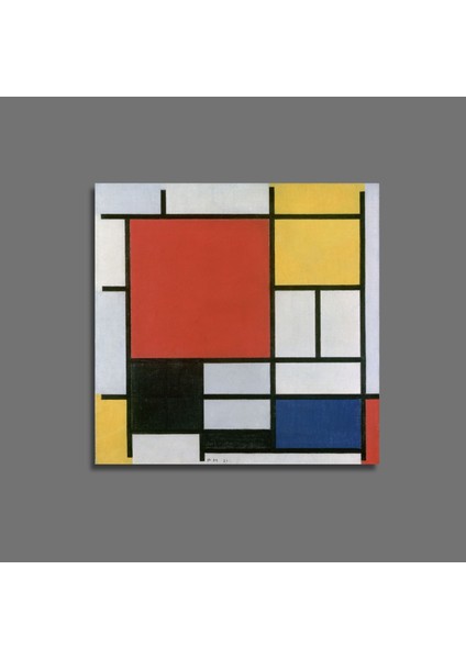 Tekli Kare Kanvas Tablo Piet Mondriaan 1926 Composition 1 modelleri