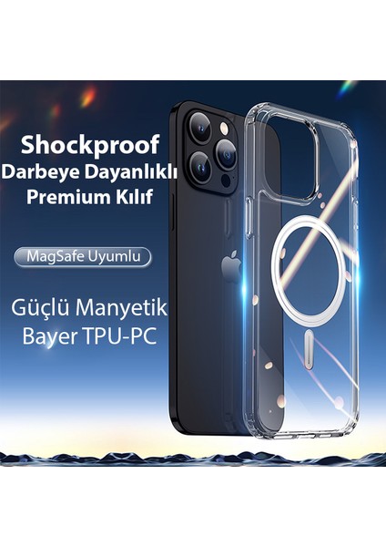 Clin Mag Series iPhone 15 Pro Max Magsafe Uyumlu Manyetik Silikon Kılıf