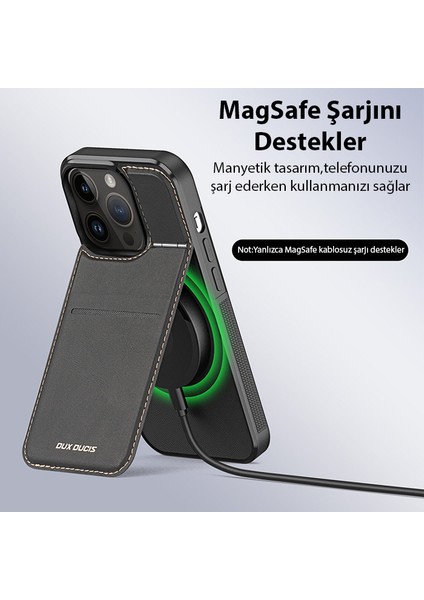 iPhone 14 Pro Max Rafi Series Magsafe Premium Deri Kılıf