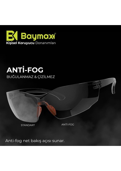 S1100 Quattro Gözlük Anti-Fog (Buğulanmaz) Şeffaf indirimleri