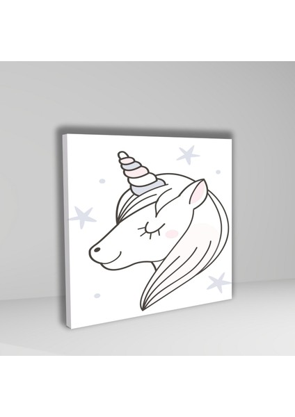 3 lü Kare Kanvas Çocuk Odası Soft Unicorn ve Ayı Tablo Seti fiyatları