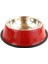 Kedi Köpek Paslanmaz Renkli Çelik Mama Kabı 26 cm Kırmızı 1