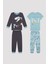 Erkek Çocuk Skeleton Çok Renkli 2li Pijama Takımı 2