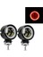 2x Beyaz ve Kırmızı Stil Jvısual 3 Iw Su Geçirmez Yuvarlak LED Angel Eyes Işık Çubuğu 12V 24V 6500K Beyaz Mavifor Motosiklet Offroad LED Çalışma Işığı (Yurt Dışından) 1
