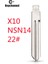 Keychannel Lot #22 Lishi NSN14 Metal Boş Kesilmemiş Flip Blade Kd Vvdı Için Uzaktan Anahtar Bıçak Nissan Tııda Renault Subaru (Yurt Dışından) 1