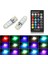 1 Uzaktan 4 Ampul 2 Adet Evrensel Araba Rgb LED 12 V T10 LED Rgb Smd Uzaktan Kumanda Okuma Kama Işık Lisans Ampuller Sinyal Lambası (Yurt Dışından) 2
