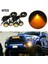 Amber Rengi 4 Adet LED Araba Kartal Göz Işık Oto Kamyon Ford Suv Raptor Tarzı Evrensel Amber Yüksek Li Araba Grille Aydınlatma Kiti (Yurt Dışından) 1