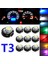 Sarı T3 LED 12V 0.2W Araba Oto Iç Gösterge Ampulleri Pano Lambaları Neo Kama Iklim Göstergeleri Araba Gösterge Işıkları (Yurt Dışından) 2