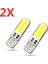6500K Tarzı 2 Parça Licone Jel Cob LED Araba Işık 12V T10 W5W Kama Yan Park Okuma Ampul Sinyal Lambası Gümrükleme Kapı Işığı 12 Smd (Yurt Dışından) 1