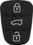 Mektup Stili Yok 3 Düğme Uzaktan Anahtarlık Kılıf Silikon Ped Değiştirme Hyundai I10 I20 I30 IX35 Için Kia K2 K5 Rio Sportage Flip Key (Yurt Dışından) 1