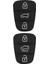 Mektup Stili Yok 3 Düğme Uzaktan Anahtarlık Kılıf Silikon Ped Değiştirme Hyundai I10 I20 I30 IX35 Için Kia K2 K5 Rio Sportage Flip Key (Yurt Dışından) 3