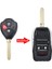 4 Düğme Stili + Düğmeler Modifiye Flip Katlanır Uzaktan Boş Anahtar Kabuk Toyota Corolla Rav4 TOY43 Için (Yurt Dışından) 5