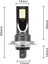 H3 Stili 3000K Altın 2 Adet LED H7 Far Ampul Cob Mini Araba Işık Lmbulb 80W H9 H11 H16 Hb3 Hb4 Kesme Hattı 12V 24V Araba Styling (Yurt Dışından) 4