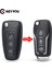 Mavi Stil Keyyou Modifiye Katlanır Araba Anahtarlık Durumda Ford Focus 3 Fiesta Connect Mondeo C Max Düğmeleri Akıllı Anahtar (Yurt Dışından) 2