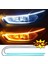 60CM Tarzı Kırmızıdan Sarıya 2 Adet Gündüz Çalışan LED Işık Su Geçirmez Araba Yumuşak Tüp LED Şerit Drl Akan Dönüş Sinyali Işıkları 12V cm (Yurt Dışından) 3