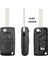 HU83 CE0536 Stili Keyyou 4 Düğmeler Flip Floding Uzaktan Anahtarlık Durumda Kabuk Fob Peugeot Citroen C8 Kesilmemiş Bıçak Oluk CE0523 (Yurt Dışından) 1