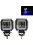 2x Mavi Kare Stili 1pairıv 24V 6500K 40W Su Geçirmez Kare LED Taşınabilir Spot Angel Eyes Işık Çubuğu Offroad Araba Tekne LED Çalışma Işığı (Yurt Dışından) 1