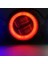 Yuvarlak Beyaz Stil Yuvarlak Kırmızı 20W LED 2000LM Motosiklet LED Far Araba Sis Lambası Çalışma Işığı Otomatik Spot Işık Melek Gözleri Halka Motorlar Dc (Yurt Dışından) 1