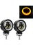 2x Beyaz ve Sarı Stil Jvısual 3 Iw Su Geçirmez Yuvarlak LED Angel Eyes Işık Çubuğu 12V 24V 6500K Beyaz Mavifor Motosiklet Offroad LED Çalışma Işığı (Yurt Dışından) 1