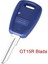 GT15R Bıçak Dandkey Araba Anahtarı Kapağı 1 Düğme Uzaktan Anahtar Durum Fiat Punto Doblo Bravo Transponder Oto Anahtar Kabuk SIP22 BLADEGT15R Blade (Yurt Dışından) 1
